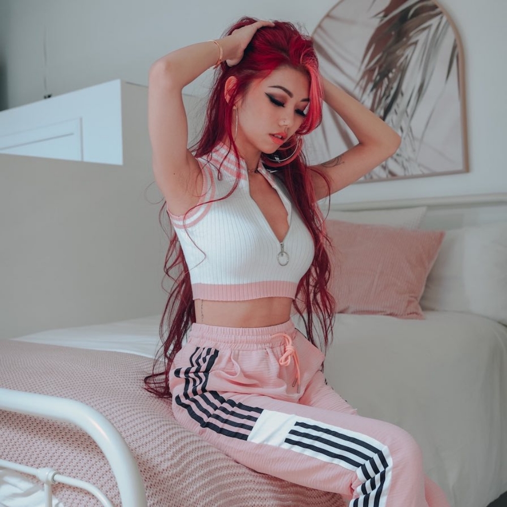 Lychee the Label zip up crop top